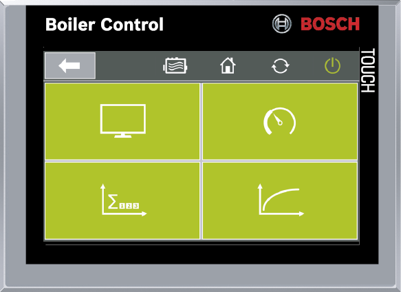 Examples of user guidance at the Boiler Control BCO