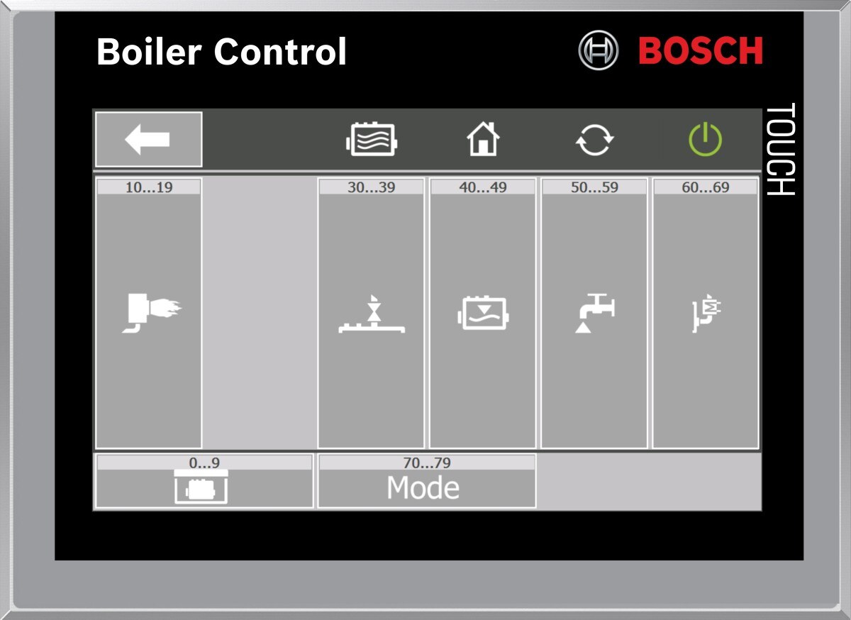 Benutzerfreundlich gestaltete Touch-Display BCO Diagnose